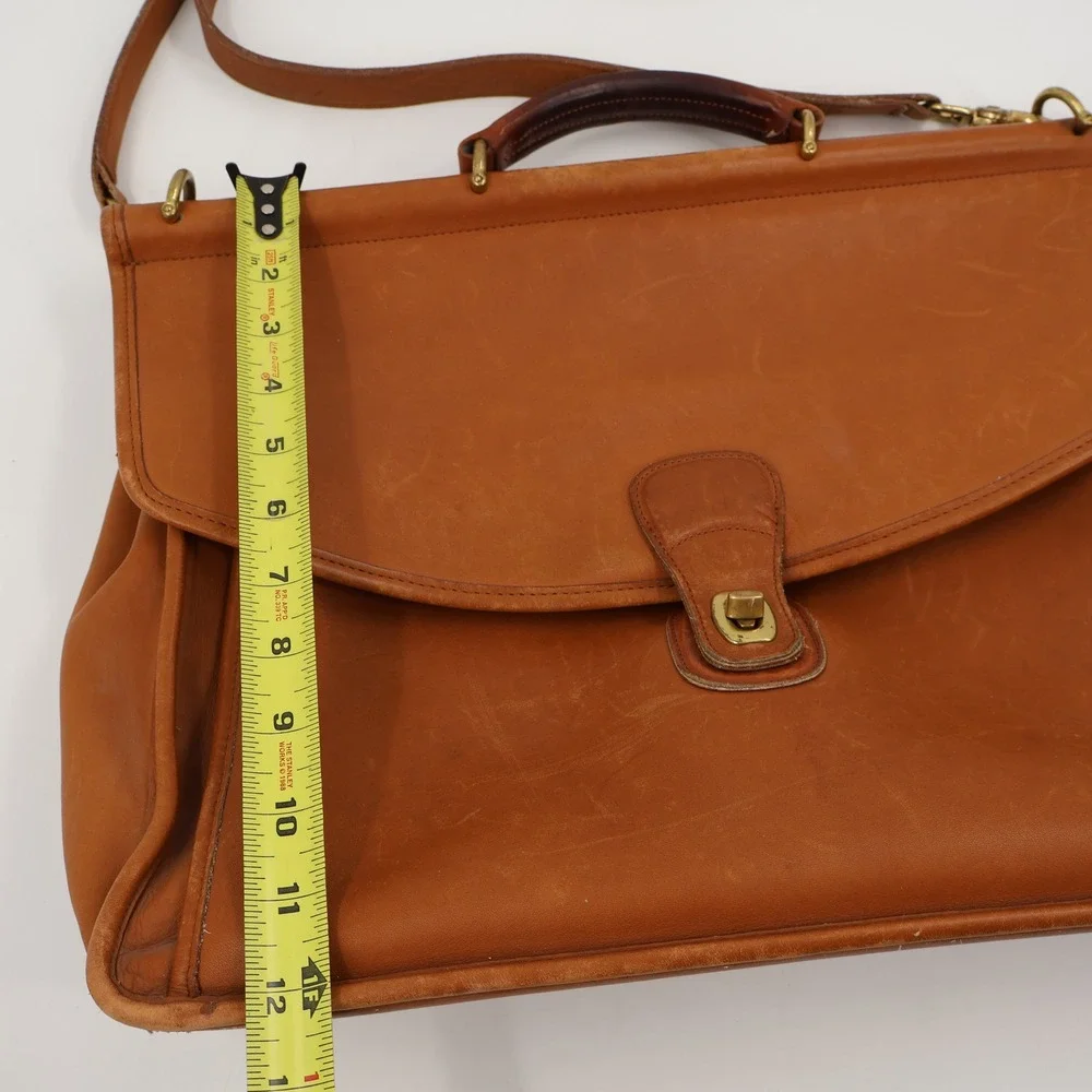 Coach Beekman Briefcase Mens Large British Tan Vintage Leather Bag 5266 USA